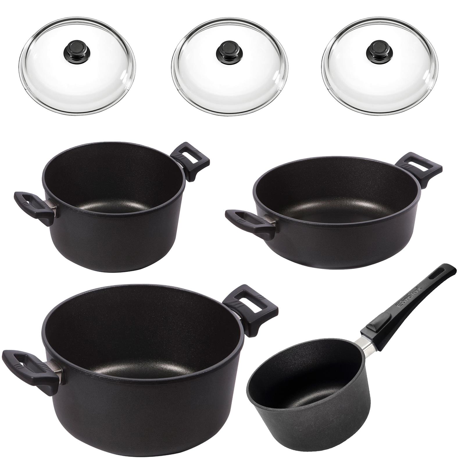 Eurolux Bratentopf Guss 26 cm Induktion Schmortopf Aluguss antihaft Kochtopf