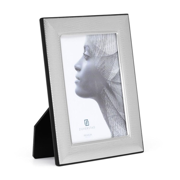 Zilverstad Fotorahmen 10x15 cm Miro Silver Bilderrahmen mit Holzrückwand & breiter Leiste