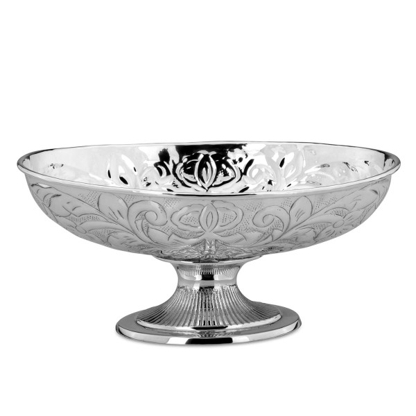 H.Bauer jun. Schale 30.5 x 20.5 cm verziert Höhe 14 cm - Art.-Nr. 6221ver kleine versilberte
