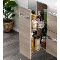 Vorschau: Fackelmann schmaler Bad Unterschrank 20 cm Apothekerauszug Luxor braun - Bild 2 Vorschau: Fackelmann schmaler Bad Unterschrank 20 cm Apothekerauszug Luxor braun - Bild 2