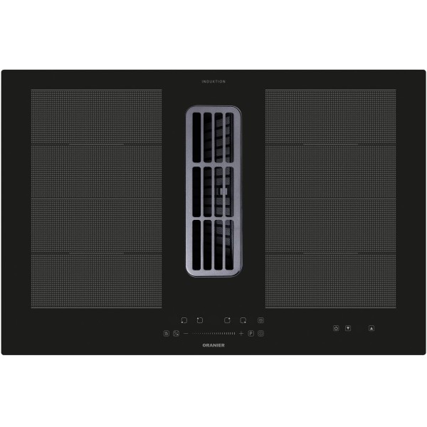 Oranier großes Flächen-Kochfeld 80 cm Induktion mit Dunstabzug KFA590