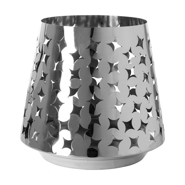 Fink großes Edelstahl Windlicht 32 cm kegelförmiges Stimmungslicht für Stumpenkerzen - Art.-Nr. 146289