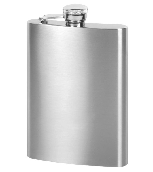 Leopold Vienna großer Edelstahl Flachmann 225 ml mit verschließbarer Klappe