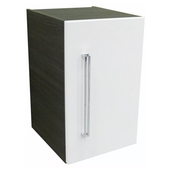 Fackelmann Waschbecken Bad Unterschrank ca. 60 cm hoch Beistellschrank Lugano rechts / Pinie-Anthrazit / weiß