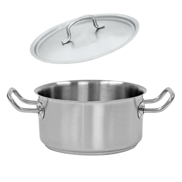 Schneider Bratentopf 16 cm Induktion 1,6 Liter 18/10 Edelstahl Schmortopf mit Deckel