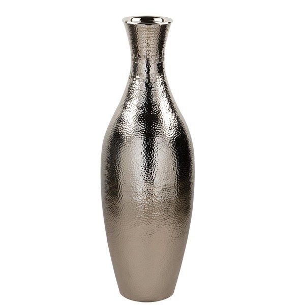 Fink Edelstahl Boden-Kerzenleuchter-Vase 88 cm aus gehämmerten Edelstahl - Art.-Nr. 144160