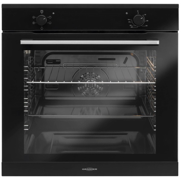 Oranier schwarzer Einbau Backofen A 60 cm breit 78 Liter EBS 9911