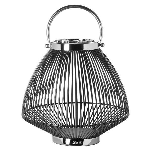 Fink Laterne 29 cm schwarz pulverbeschichtet für Stumpenkerzen oder LED-Kerzen - Art.-Nr. 147048