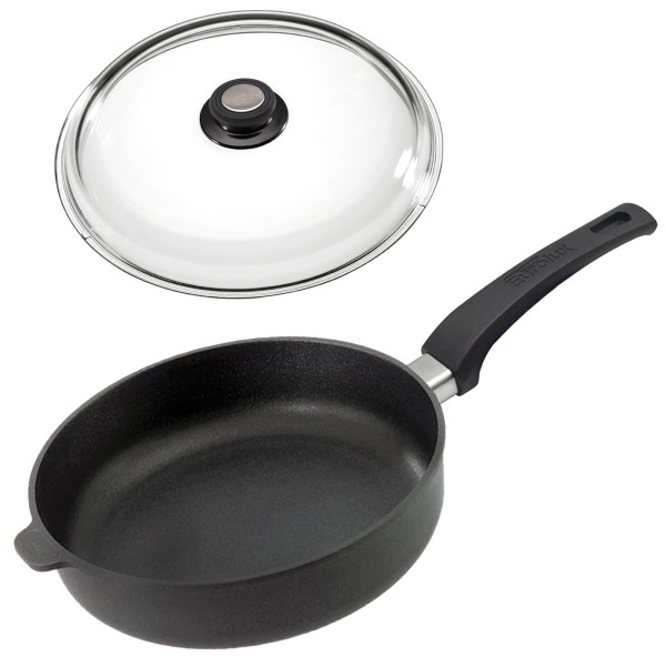 Eurolux Hochrandpfanne Set Induktion Antihaft Aluguss & Deckel