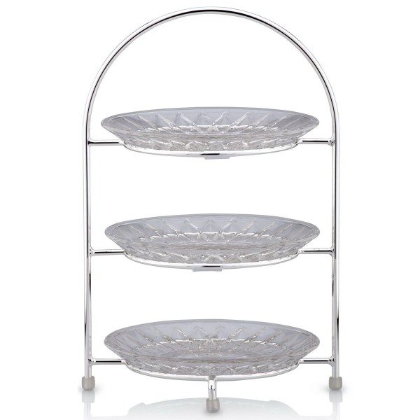 H.Bauer jun. Etagere 22.5 x 20 cm 19 cm Höhe 35 cm - Art.-Nr. 6183ver versilberte