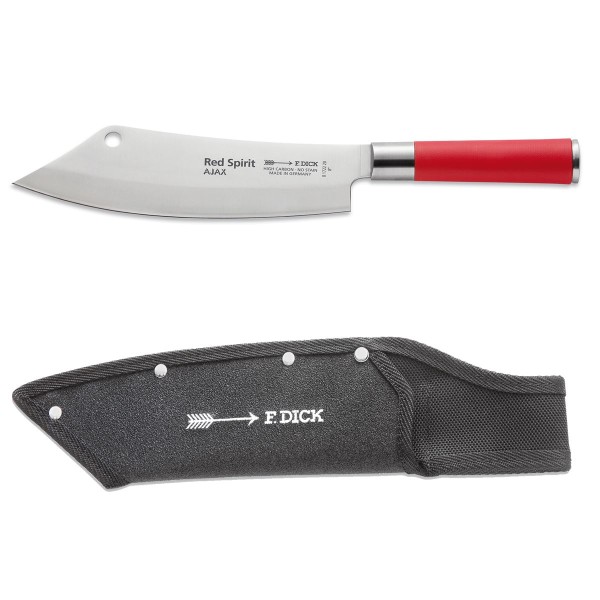 Dick 81722206 Messertasche inkl. Kochmesser Ajax rot/schwarz 20 cm