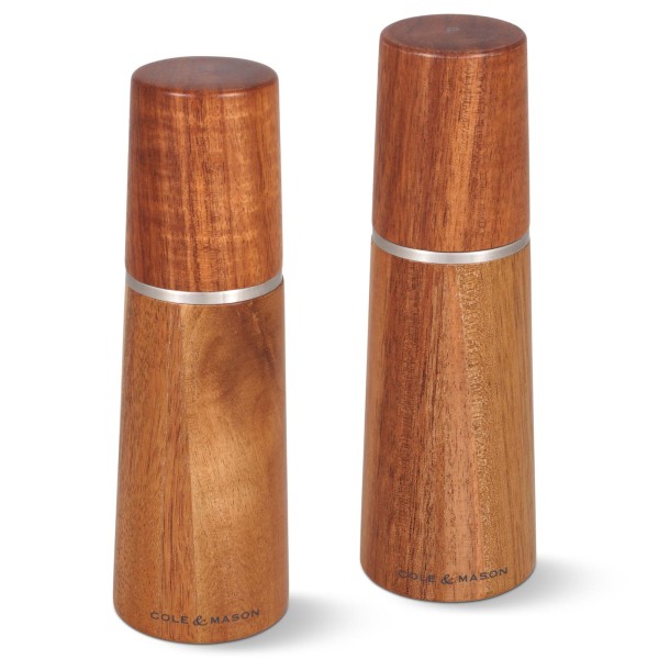 Cole & Mason 2-tlg. Salz- & Pfeffermühlen Set 18.5 cm aus gebeiztem Akazienholz