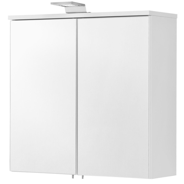 Fackelmann weißer 2-türiger LED Spiegelschrank 60 cm Atlanta