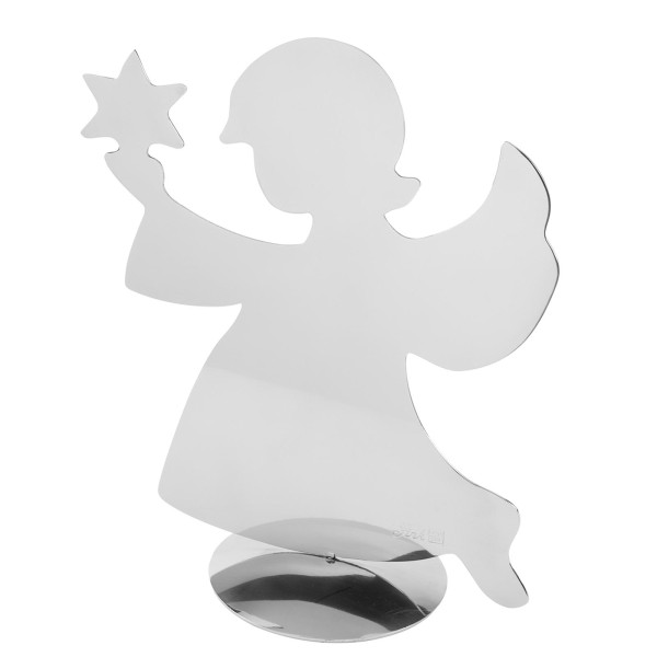 Fink Engel Deko-Figur aus Edelstahl 18 x 9 x 20 cm zum Aufstellen Weihachten & Advent - Art.-Nr. 141317