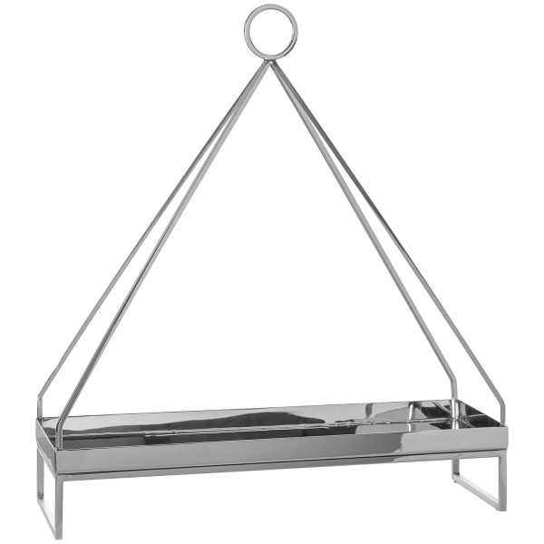 Fink großes Edelstahltablett 50 cm schmales Deko-Tablett zum Stellen oder Aufhängen - Art.-Nr. 151178