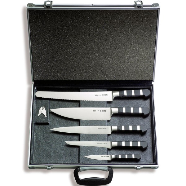 Fr. Dick kleiner abschließbarer bestückter Messerkoffer 5 teilig