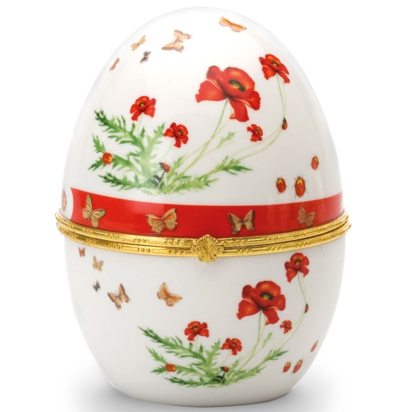 H.Bauer jun. Porzellan Ei 10 cm vergoldet Höhe 12 cm - Art.-Nr. 5208verg vergoldetes