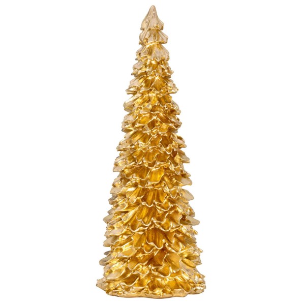 Deko-Baum 46 cm goldfarben Christbaum aus Kunststein als Winterdeko & zu Weihnachten