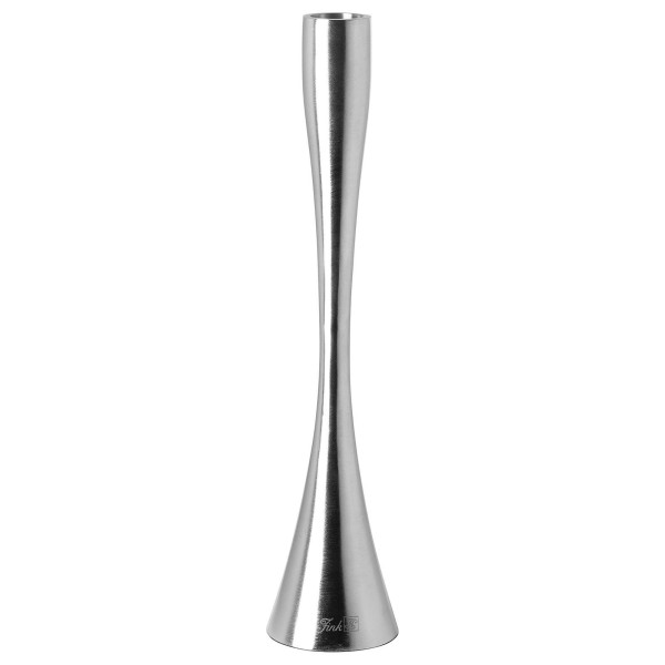 Fink hoher Kerzenhalter für Stabkerzen 36 cm matt vernickelt schlankes Design - Art.-Nr. 140259