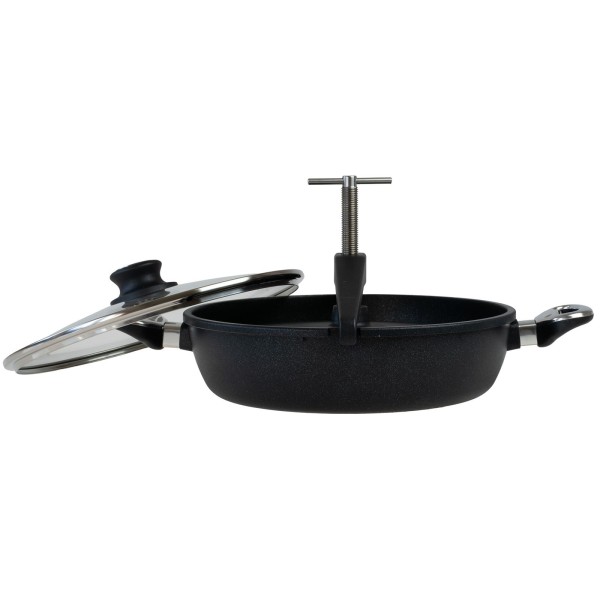 BAF große Tabaka Pfanne Induktion mit Pressdeckel Ø 28 cm beschichtetes Aluminiumguss - Art.-Nr. 500113285-i