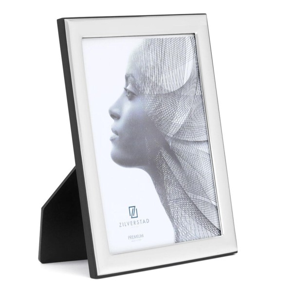 Zilverstad Bilderrahmen 13x18 cm silberner Fotorahmen Miro Silver mit Holzrückwand