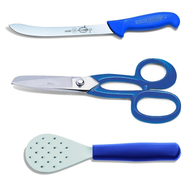 Dick Fischfiliermesser Anglermesser mit Schupper & Flossenschere Set 3 tlg.