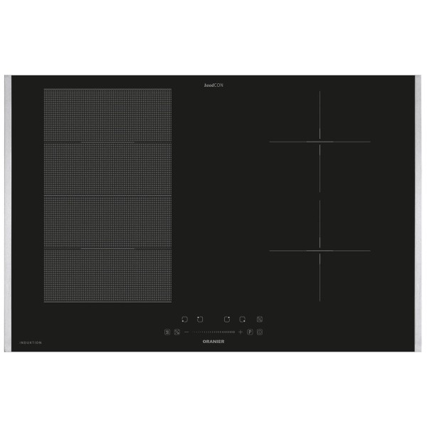 Oranier Induktionskochfeld 80 cm FlexX-Induktion KXI480 autark Brückenfunktion & Zubehör Seitenleisten Edelstahl