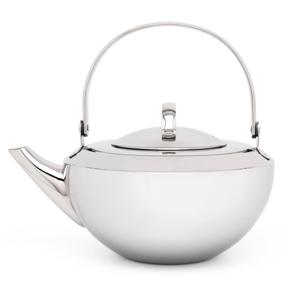 kleine glänzende einwandige Edelstahl Teekanne 0.8 Liter - Art.-Nr.171001