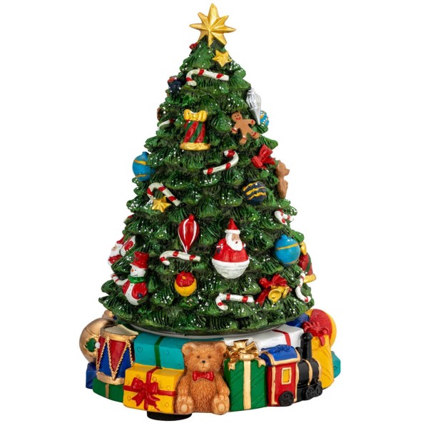 Spieluhr Weihnachten zum Aufziehen Ø 15 cm "Oh Tannenbaum" Melodie - Art.-Nr. 6401