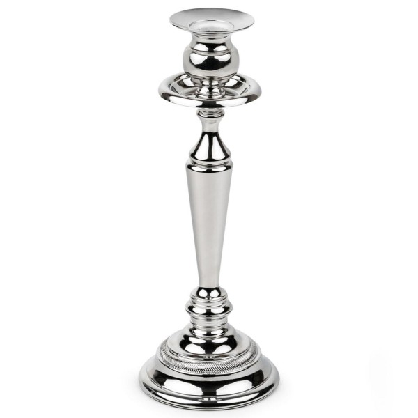 Zilverstad hoher Kerzenleuchter 25 cm silberner Kerzenhalter für 1 Stabkerze