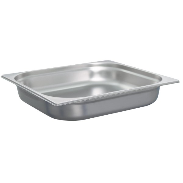Schneider Gastronorm-Behälter GN 2/3 Edelstahl ungelocht & stapelbar 6,5 cm tief