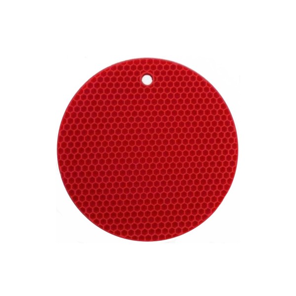 BAF kleiner runder Topfuntersetzer Ø 18.5 cm hitzebeständig aus Silikon rot - Art.-Nr. 802095090-r
