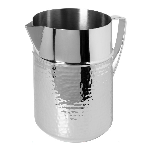 Fink Wasserkrug 1.5 Liter aus gehämmerten Edelstahl für Softdrinks oder Wasser - Art.-Nr. 154049