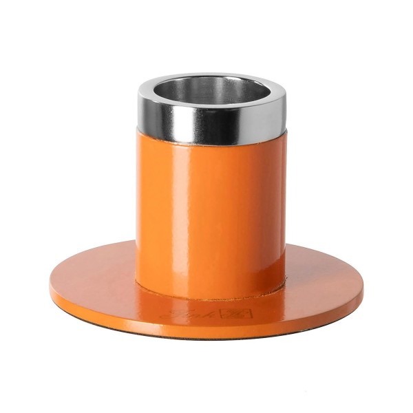 Fink Stabkerzen-Halter 5x8 cm orange runder Kerzenhalter aus Edelstahl - Art.-Nr. 140262
