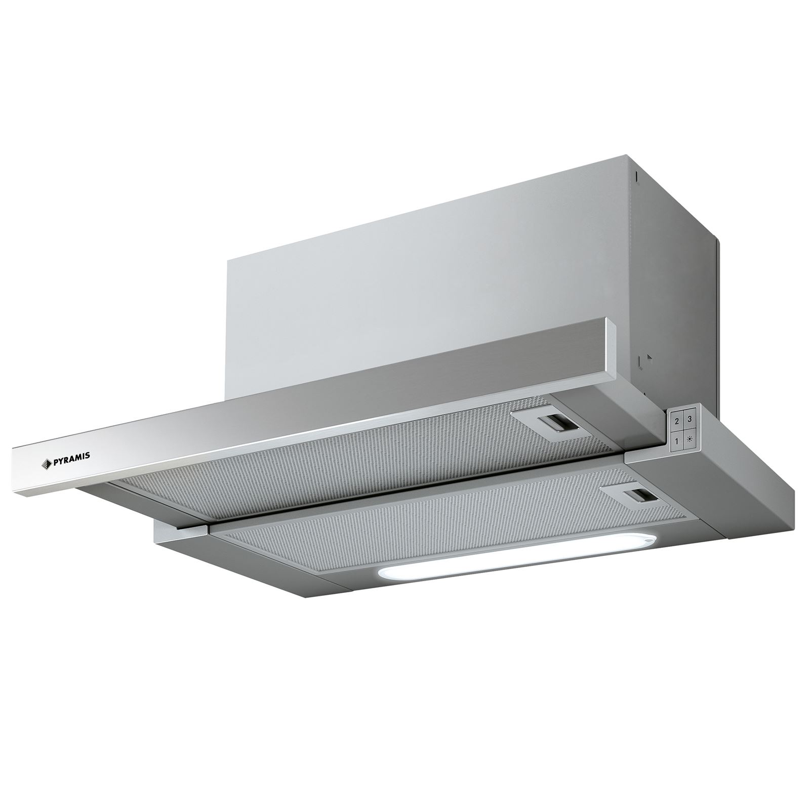 ausziehbare Edelstahl Abluft Flachschirmhaube 60 cm | MM-ComSale