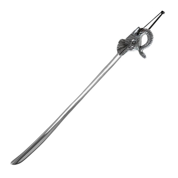 Langer Schuhlöffel mit Elefanten-Kopf aus Aluminium Schuhanzieher 58 cm