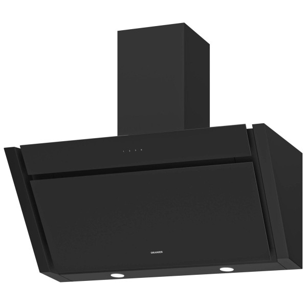 Oranier schwarze Wandhaube 90 cm kopffreie Haube MEBA90S2 inkl. Plasmafilter für Umluftbetrieb