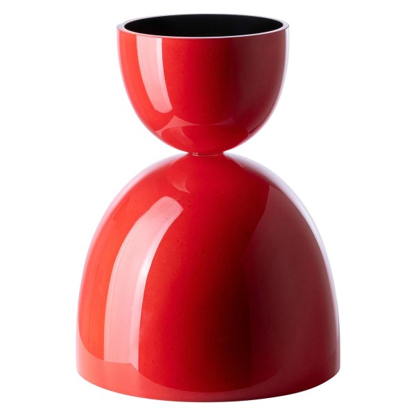Fink Studio beidseitig verwendbare Schale 22x27 cm rote Snackschale aus Opakglas - Art.-Nr. 115416