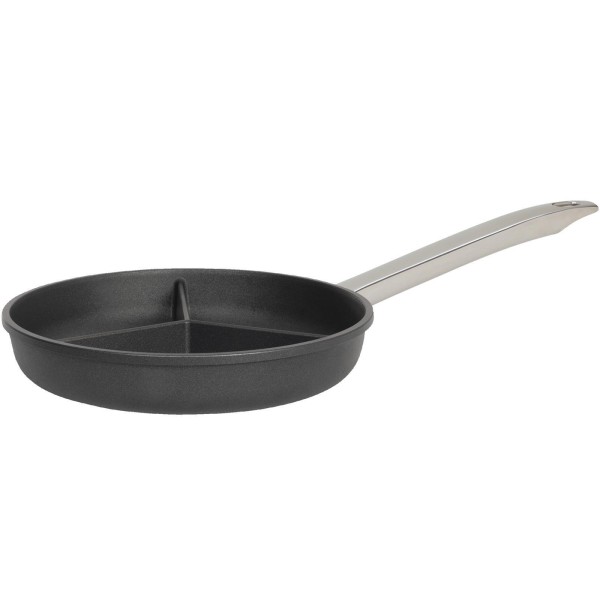 SKK große Bratpfanne 28 cm 3-geteilt Induktion Aluguss & Edelstahl-Griff - Art.-Nr. 52713