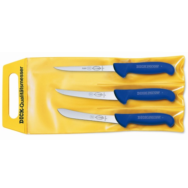 Dick 8255910 Messerset 3-teilig blau 15 cm - SerieErgoGrip