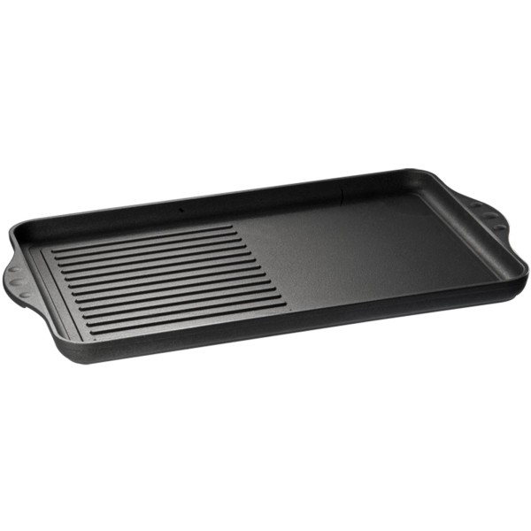 Eurolux Teppanyaki Grill-Platte Induktion 43x28 cm große Teppanyakiplatte glatt/gerillt