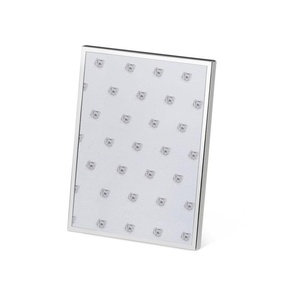 Fotorahmen 15 x 20 cm versilberter Bilderrahmen mit schmaler Rahmenleiste & Samtrückwand