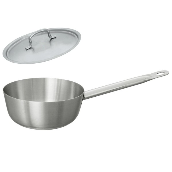 Schneider Sauteuse 16 cm Induktion 1 Liter 18/10 Edelstahl Topf mit Deckel