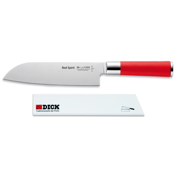 DICK Red Spirit Santoku Messer 18 cm mit Klingenschutz bis 21 cm Klingenlänge