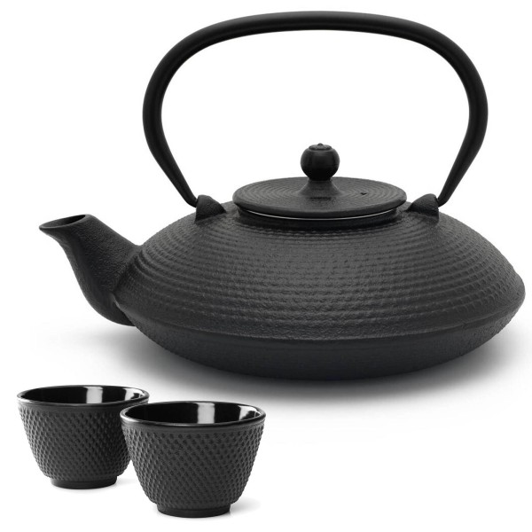Bredemeijer kleine Asia Teekanne Set Yunnan Gusseisen 0.8 Liter & Teebecher 2