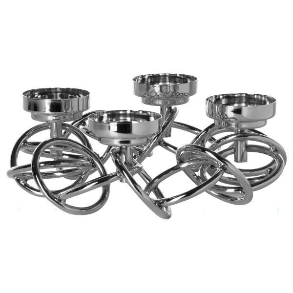 Fink 4-flammiger Advents-Kerzenhalter Ø 33 cm Kranz für Stumpenkerzen oder Teelichter - Art.-Nr. 143104