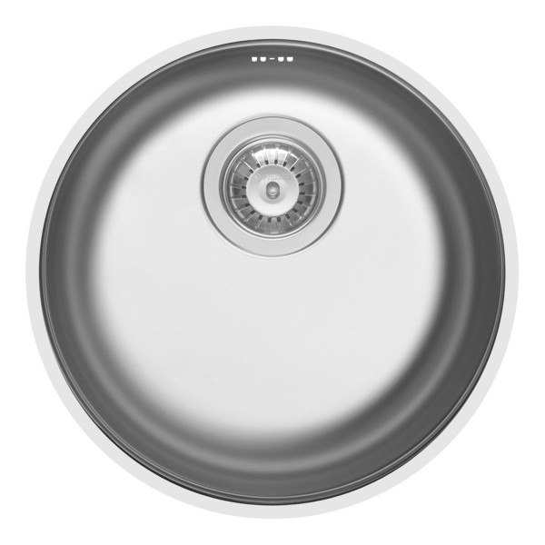 Pyramis runde Unterbauspüle Ø 38.5 cm - Küchenspüle 1 Becken ohne Hahnloch