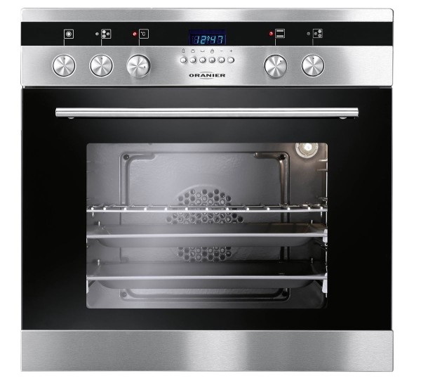 Oranier Einbauherd Elektro Multifunktion EHG 3010 & versenkbaren Knebeln Edelstahl Glas 60 cm