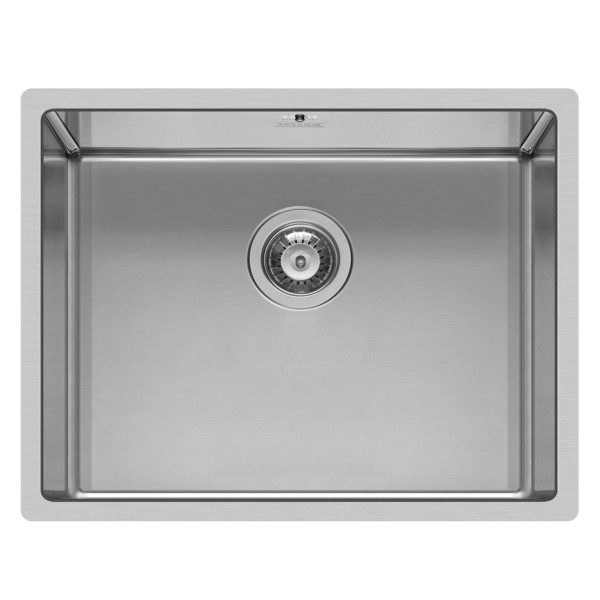 tiefe eckige Edelstahl Unterbauspüle 50 cm 1 Becken | MM-ComSale