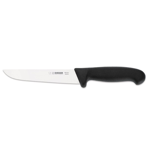 Giesser kurzes Schlachtmesser 16 cm mit breiter Messerklinge schwarz - Art.-Nr. 4025 16